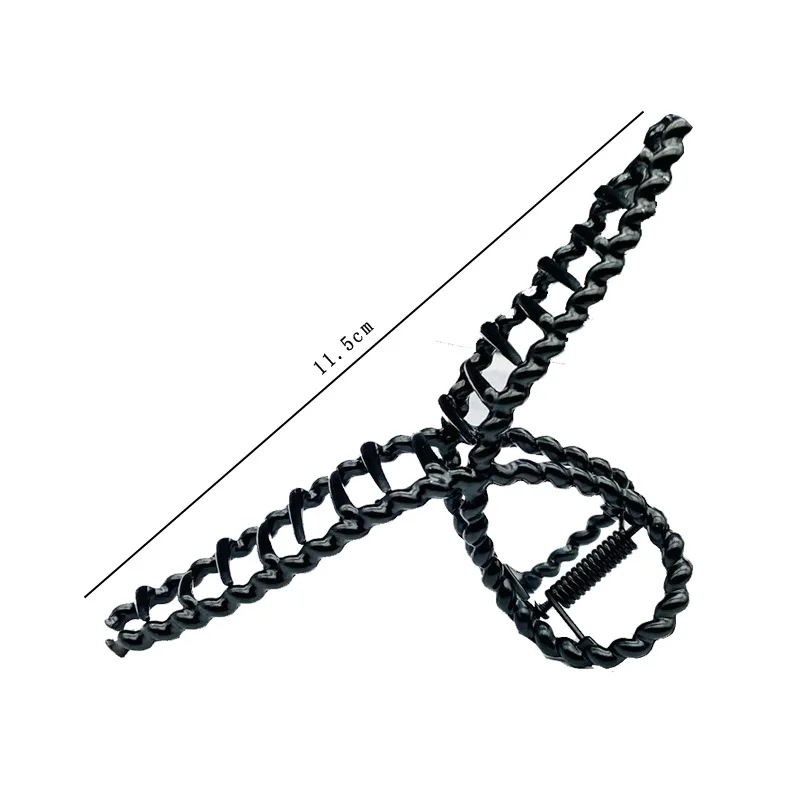 Simple black Claw Crab Elegant Girls metal grabbing clip headdress female Ponytail Claw Clip Hair Jewelry Ornament accessory