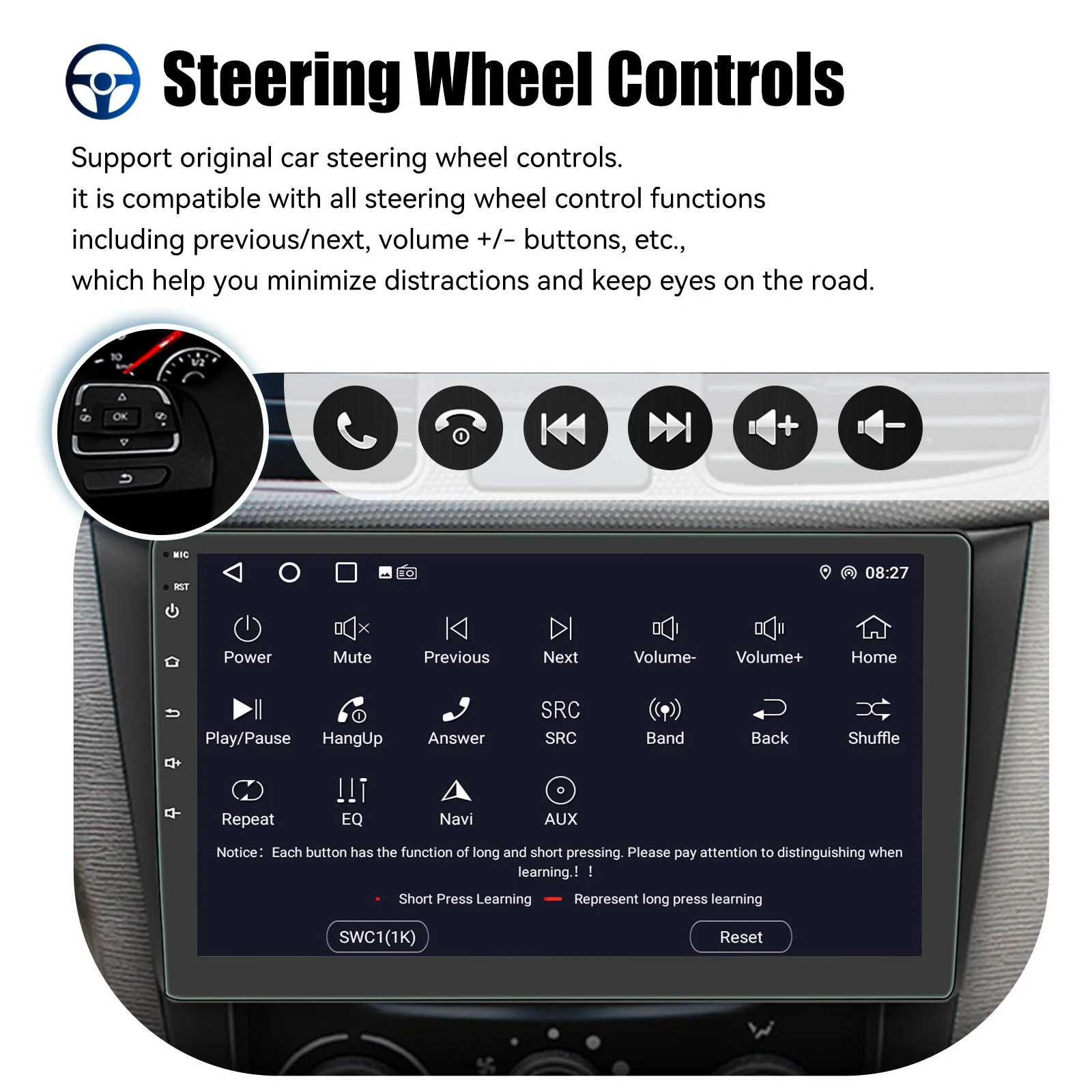 ESSGOO Android 15 Car Radio Wireless Carplay 4G 64G Multimedia Video Player 7 9 Inch GPS WIFI For Nissan Kia Honda VW Hyundai