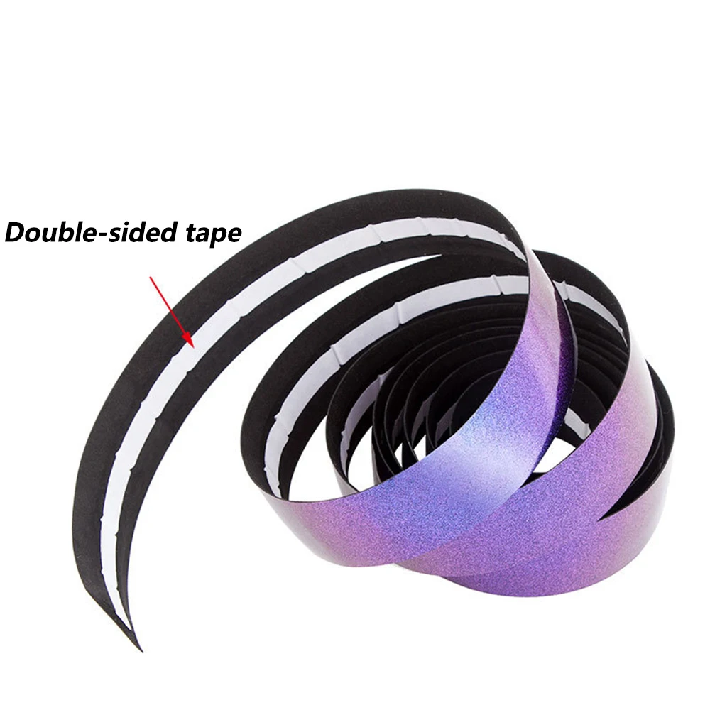 2pcs Chameleon Color Road Bike bar Tape EVA PU Bicycle Handlebar Tape Breathable Sweat Anti-Skid Shock Absorber Wrap Tape 2150mm