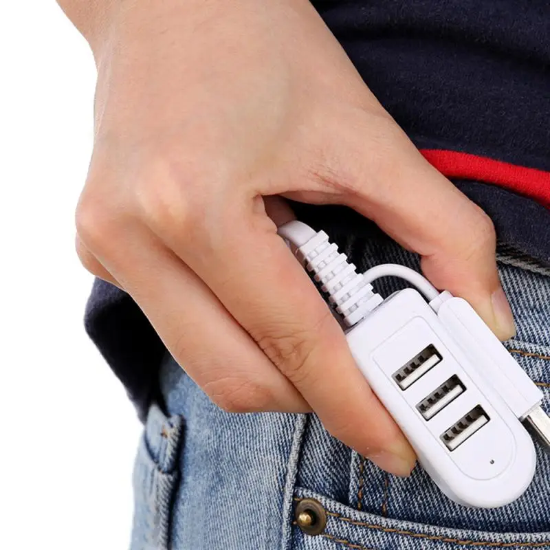 One for Three Brand New 3-port Multi-USB Hub 5V Splitter Charger Extension Cable External Extension Cable USB3.0 Splitter Hub