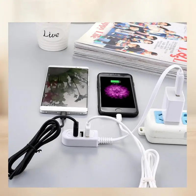 One for Three Brand New 3-port Multi-USB Hub 5V Splitter Charger Extension Cable External Extension Cable USB3.0 Splitter Hub
