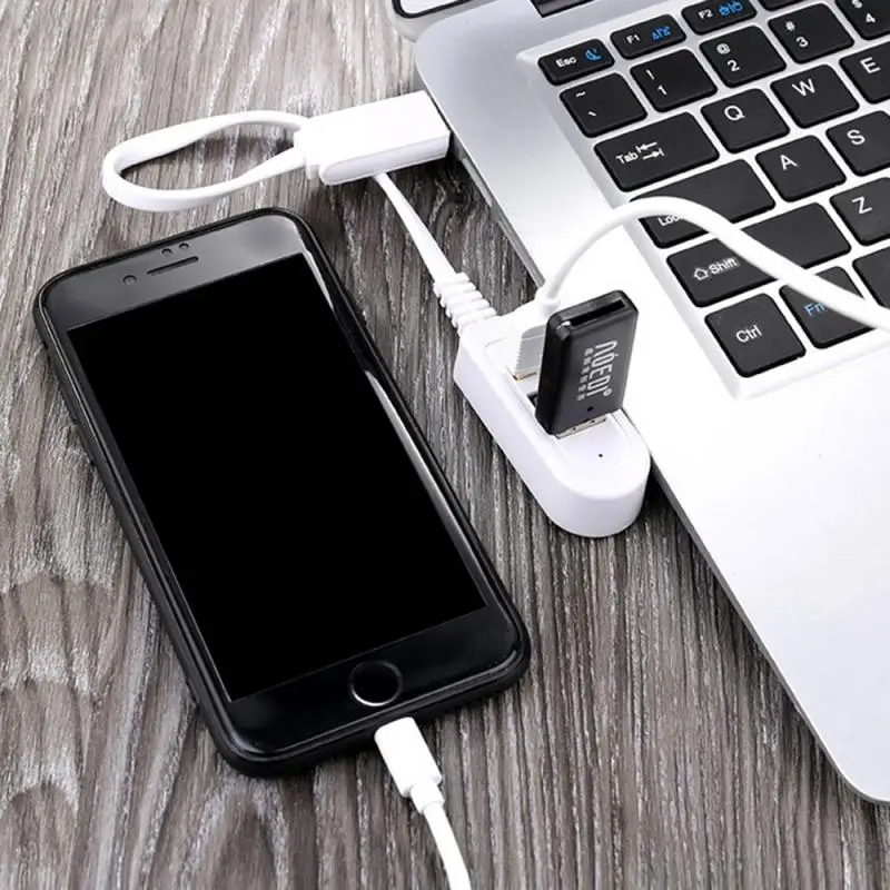 One for Three Brand New 3-port Multi-USB Hub 5V Splitter Charger Extension Cable External Extension Cable USB3.0 Splitter Hub
