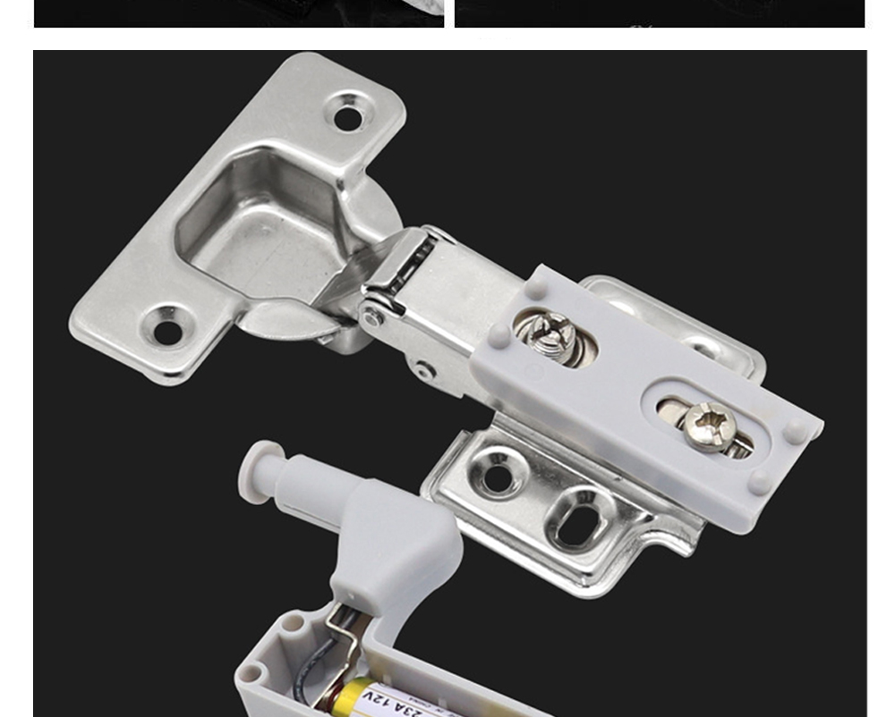 5 Pcs LED Lamp Cabinet Hinge Light Kitchen Bedroom Living Room Cupboard Wardrobe Inner Loop Drawer Sensor Night Light