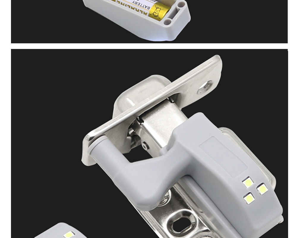 5 Pcs LED Lamp Cabinet Hinge Light Kitchen Bedroom Living Room Cupboard Wardrobe Inner Loop Drawer Sensor Night Light