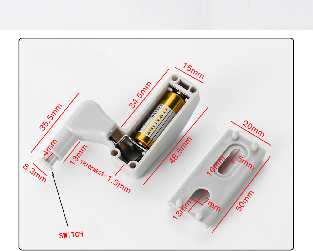 5 Pcs LED Lamp Cabinet Hinge Light Kitchen Bedroom Living Room Cupboard Wardrobe Inner Loop Drawer Sensor Night Light