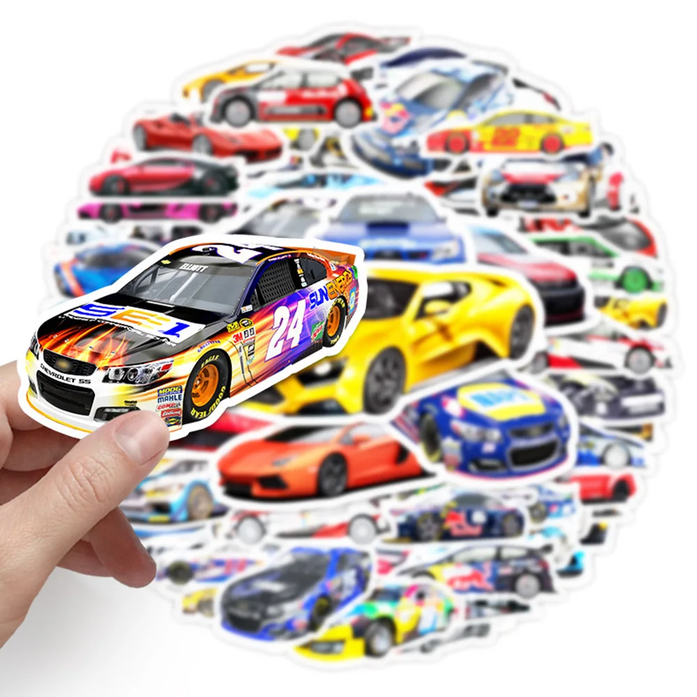 10/30/50/100PCS Cool Supercar Retrofit Racing Car Sticker DIY Diary Phone Laptop Luggage Skateboard Graffiti Decals Fun for Kid