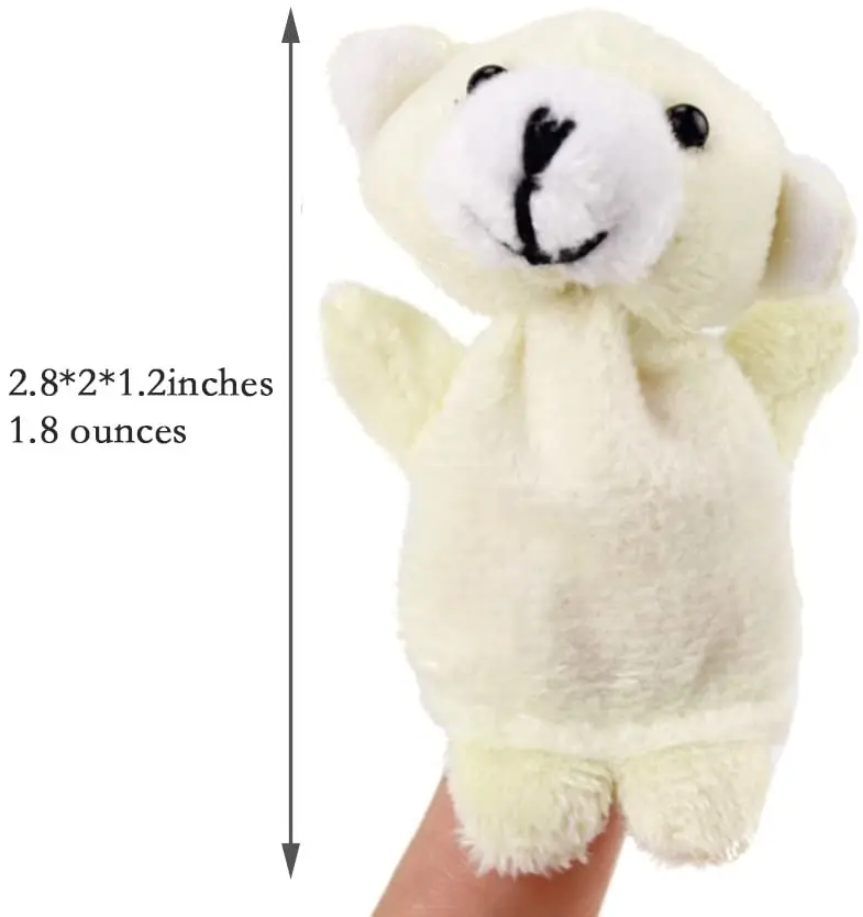 10 pcs Animals Finger Puppets Set Baby Plush Doll Hand Cartoon Family Hand Puppet Pigs Cloth Theater Educational Toys for Girls