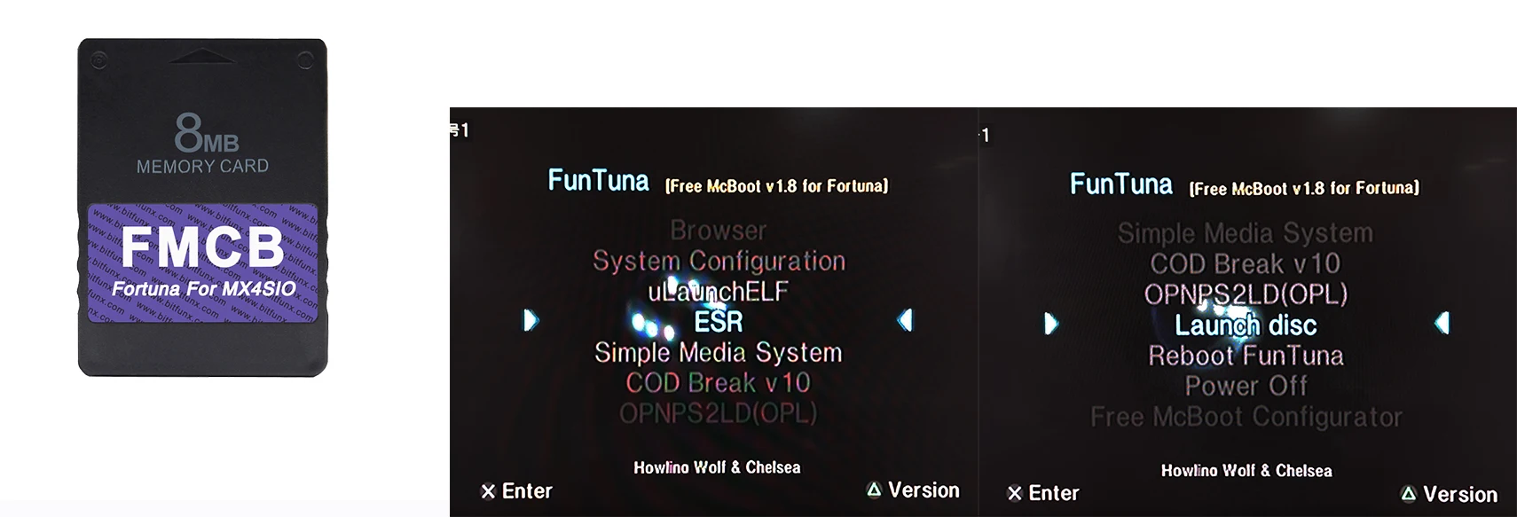 BitFunx Fortuna FMCB PS2 Card OPL 1.2.0 For MX4SIO SIO2SD TF/SD Card Adapter For Playstation2 Slim Game Consoles