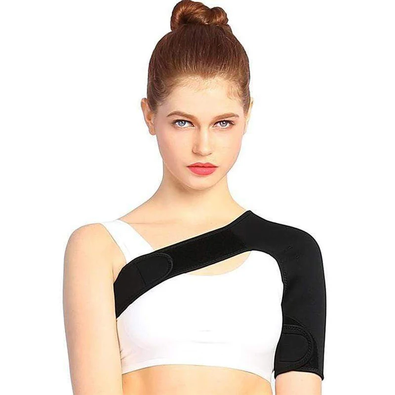 Adjustable Shoulder Stability Brace Light Breathable Neoprene Shoulder Support for Dislocated AC Joint,Labrum Tear,Shoulder Pain