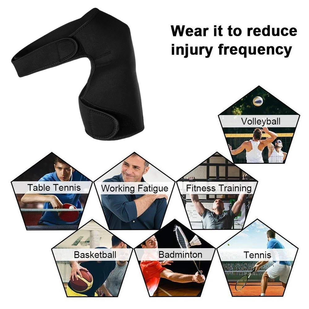 Adjustable Shoulder Stability Brace Light Breathable Neoprene Shoulder Support for Dislocated AC Joint,Labrum Tear,Shoulder Pain