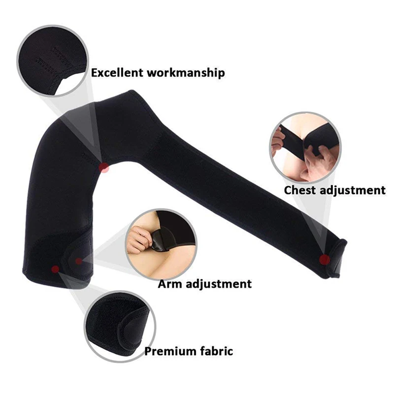 Adjustable Shoulder Stability Brace Light Breathable Neoprene Shoulder Support for Dislocated AC Joint,Labrum Tear,Shoulder Pain