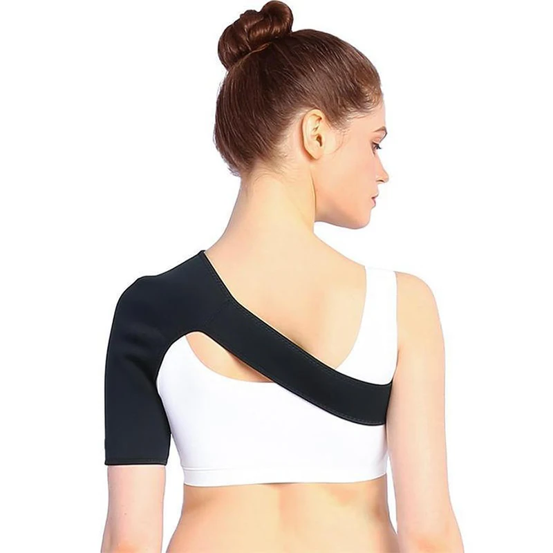 Adjustable Shoulder Stability Brace Light Breathable Neoprene Shoulder Support for Dislocated AC Joint,Labrum Tear,Shoulder Pain