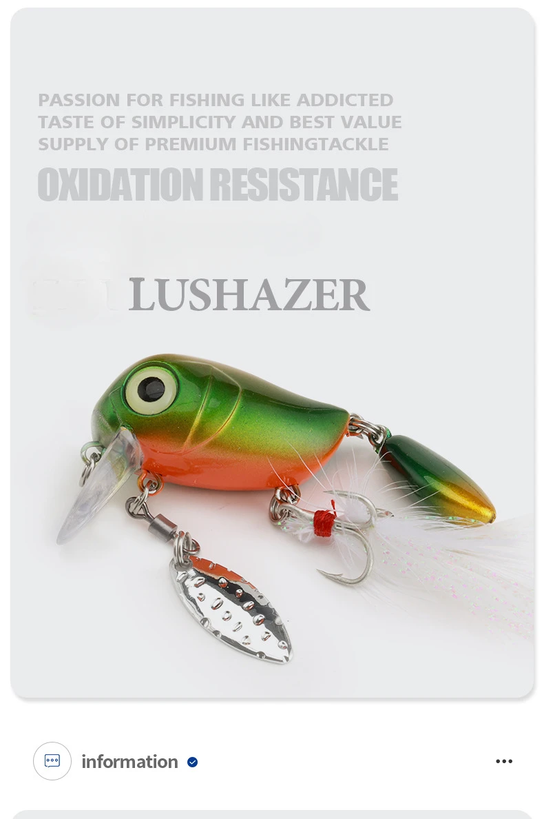 Micro Tappy Metal Sequins Metal Rotating Spinner Spoon Fishing Lures 3.8cm 5g Floating Wobblers Crankbait Bass Trout