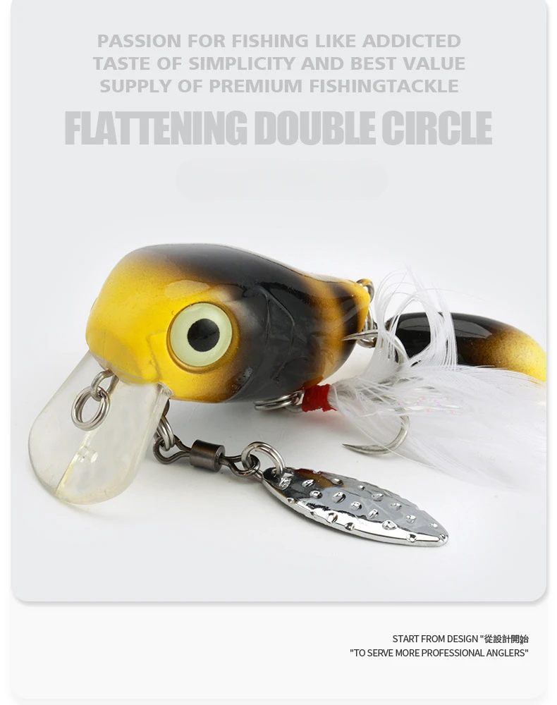 Micro Tappy Metal Sequins Metal Rotating Spinner Spoon Fishing Lures 3.8cm 5g Floating Wobblers Crankbait Bass Trout
