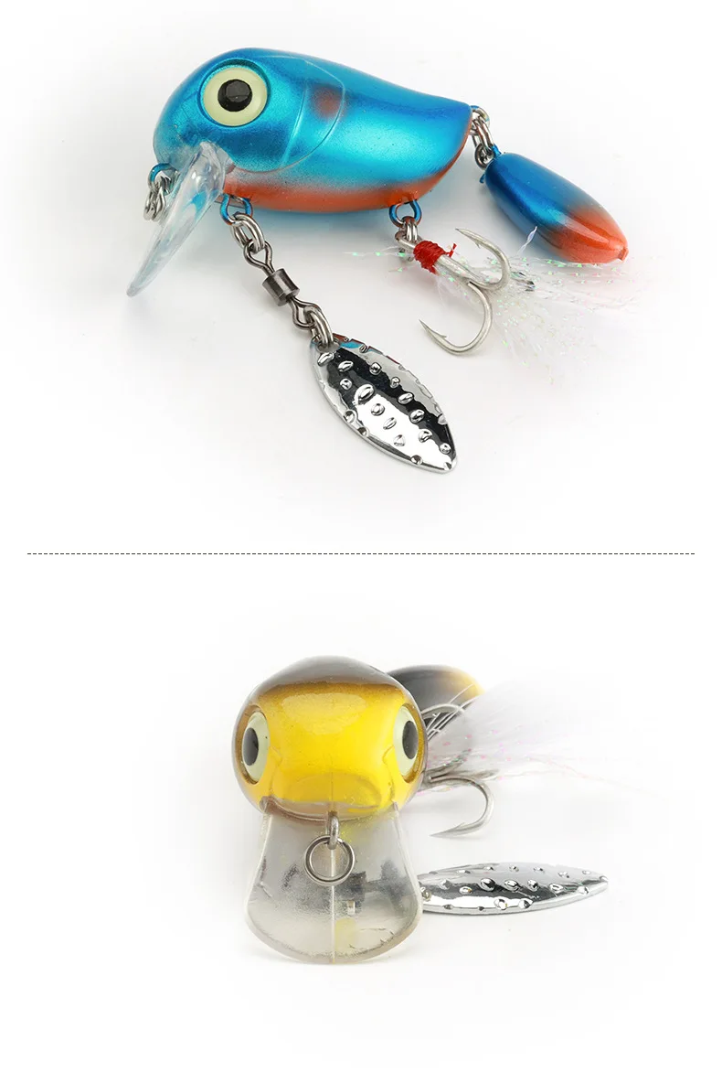 Micro Tappy Metal Sequins Metal Rotating Spinner Spoon Fishing Lures 3.8cm 5g Floating Wobblers Crankbait Bass Trout