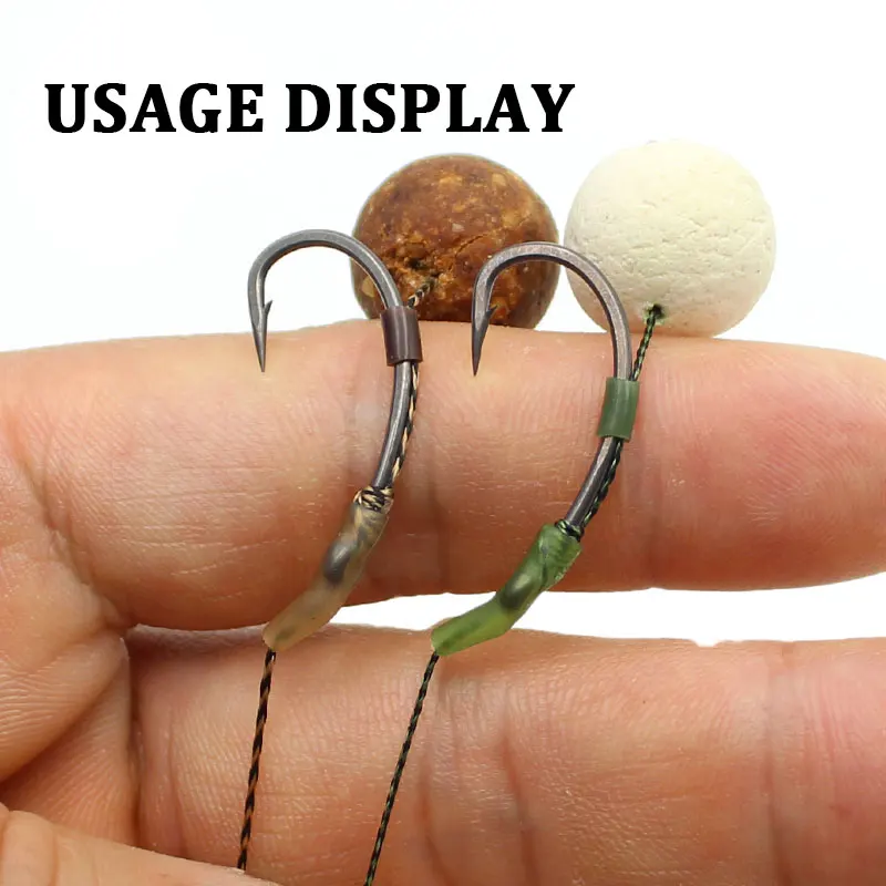 30PCS Carp Fishing Anti Tangle Sleeve Accessories Helicopter Rig Tubing Hook Swivel Connector Sleeve for Fishing Line Protection