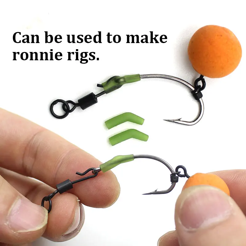 30PCS Carp Fishing Anti Tangle Sleeve Accessories Helicopter Rig Tubing Hook Swivel Connector Sleeve for Fishing Line Protection