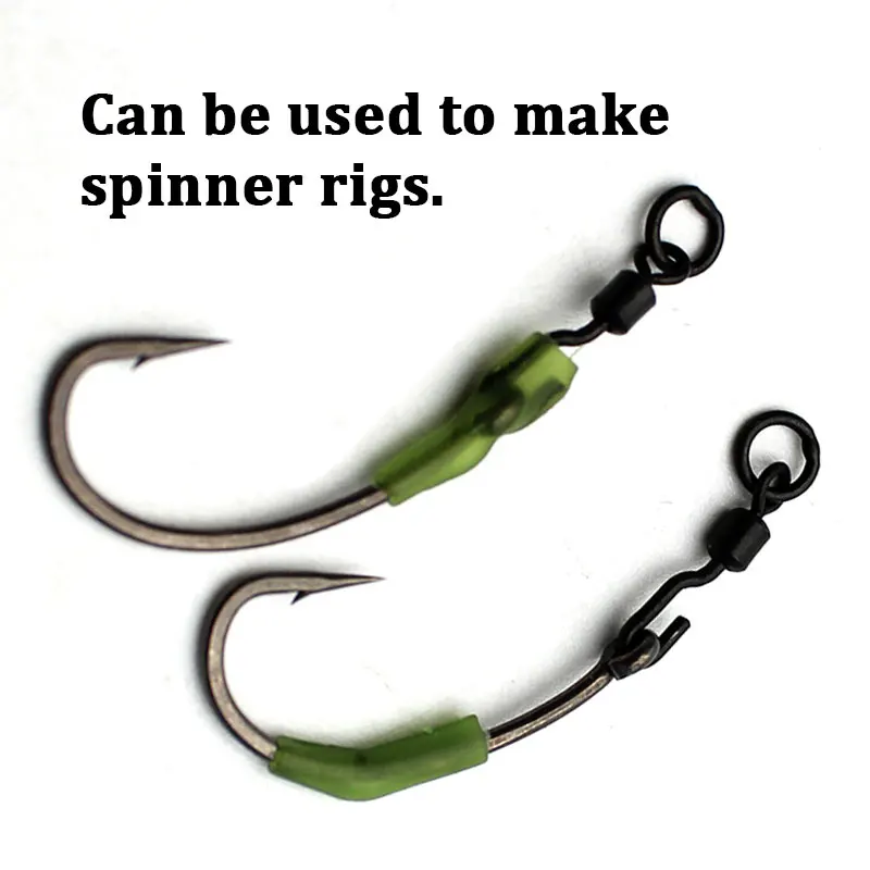 30PCS Carp Fishing Anti Tangle Sleeve Accessories Helicopter Rig Tubing Hook Swivel Connector Sleeve for Fishing Line Protection