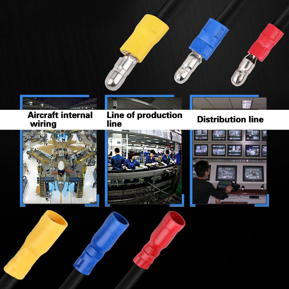 20/50/100pcs Female Male Insulated Electrical Connector Crimp Bullet Terminal Audio Wiring Terminals MPD FRD Connectors 22-10AWG