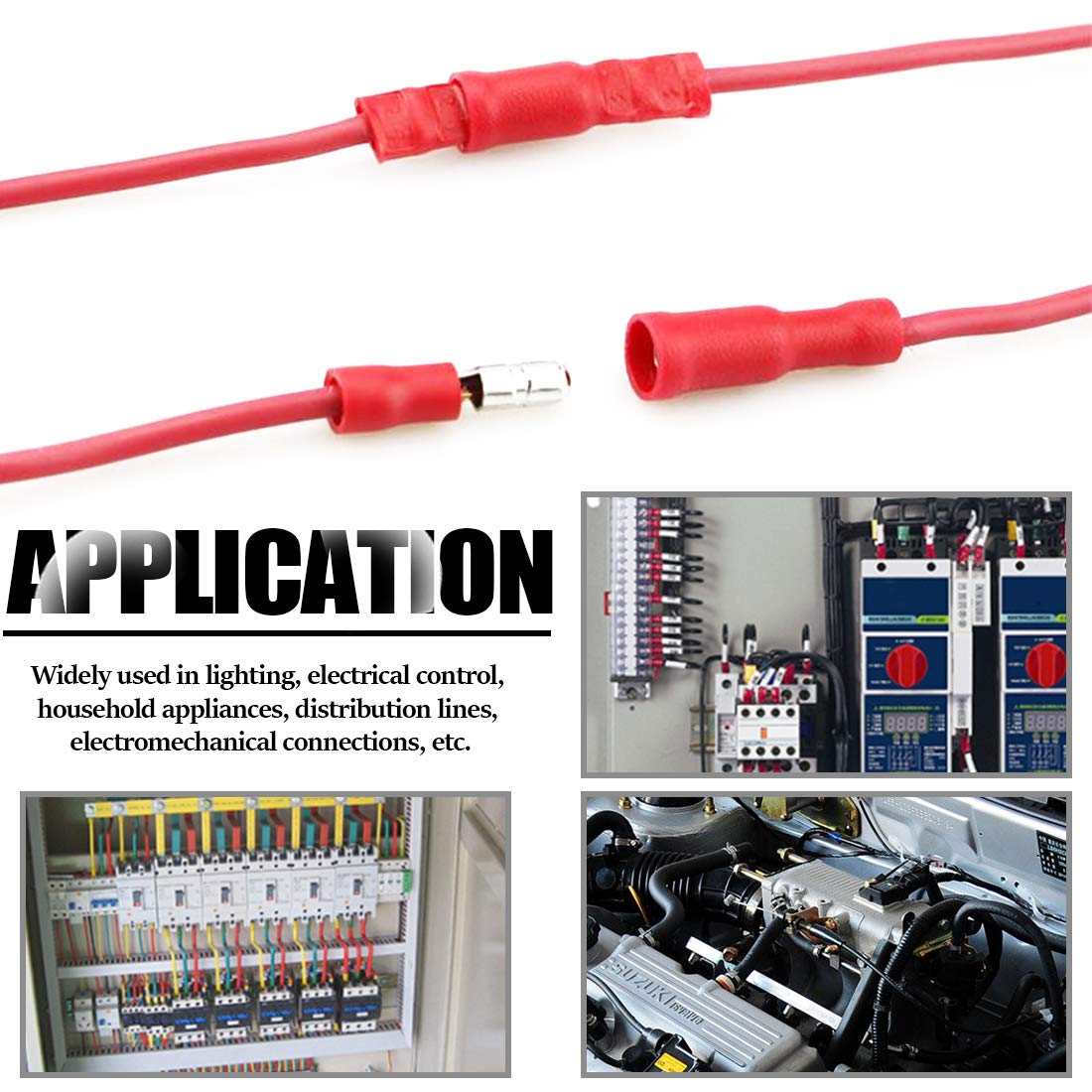 20/50/100pcs Female Male Insulated Electrical Connector Crimp Bullet Terminal Audio Wiring Terminals MPD FRD Connectors 22-10AWG