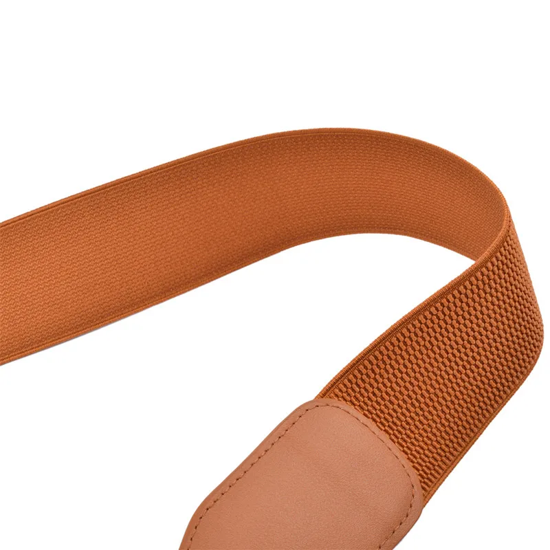 Women's Girdle Elastic Stretch Wide Waist Belts W Double Rings Buckle Cummerbunds Ladies