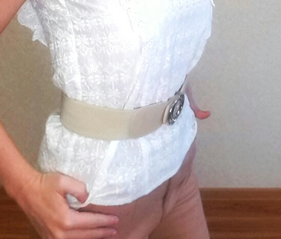 Women's Girdle Elastic Stretch Wide Waist Belts W Double Rings Buckle Cummerbunds Ladies