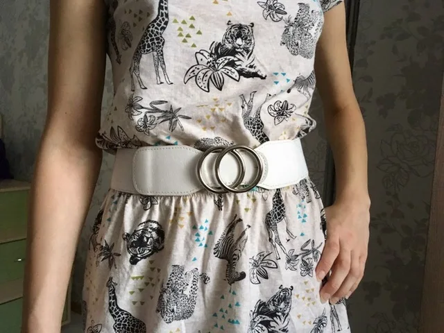 Women's Girdle Elastic Stretch Wide Waist Belts W Double Rings Buckle Cummerbunds Ladies