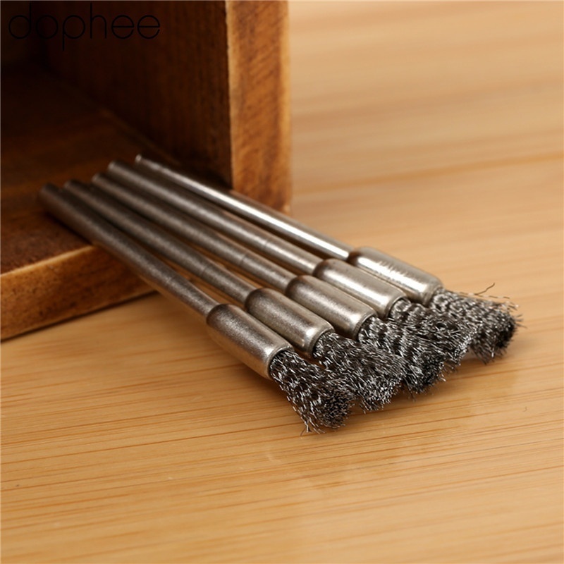 10 Pcs Wheel Wire Pen Brush Steel Cup Rotary Tool Polishing Set Accessories Kit For Cleaning Grinding Polished