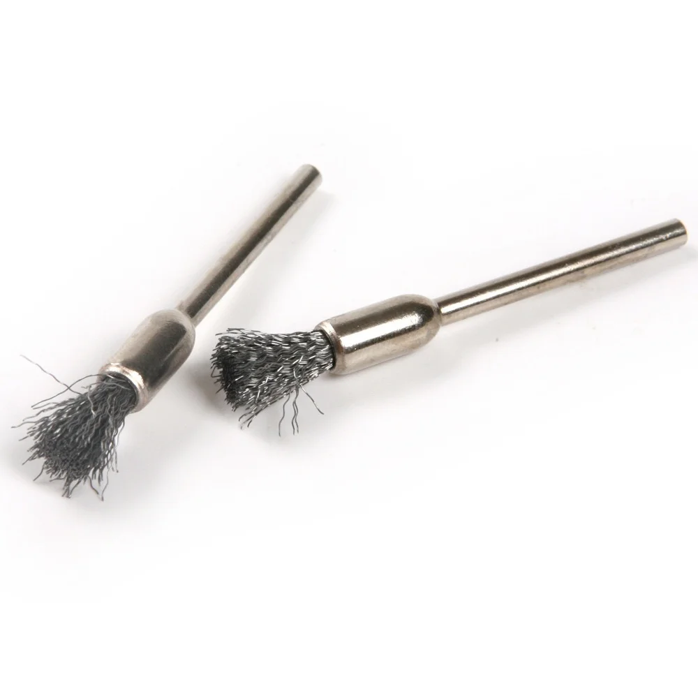 10 Pcs Wheel Wire Pen Brush Steel Cup Rotary Tool Polishing Set Accessories Kit For Cleaning Grinding Polished