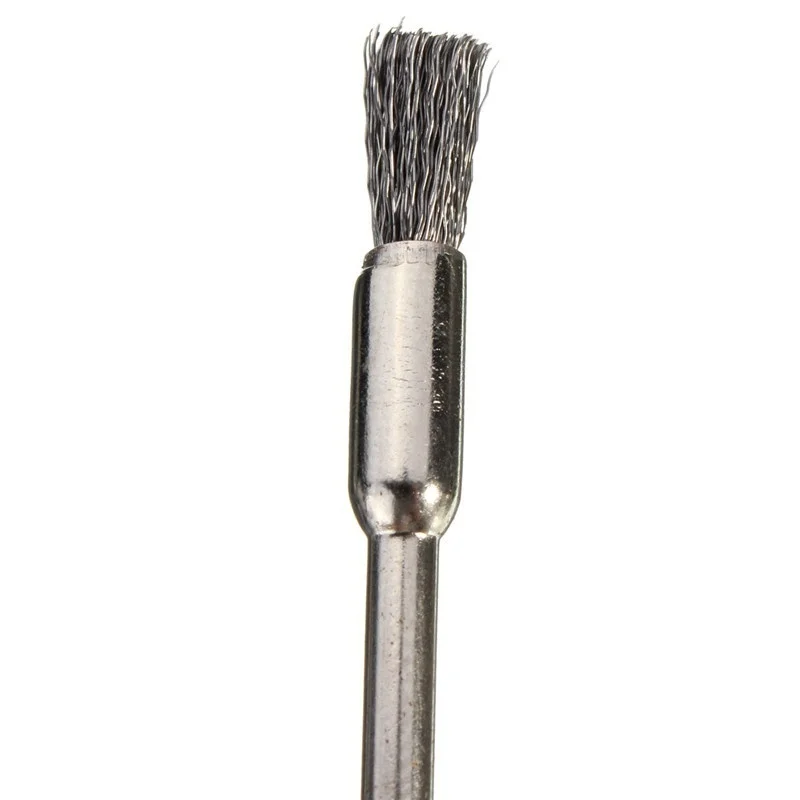 10 Pcs Wheel Wire Pen Brush Steel Cup Rotary Tool Polishing Set Accessories Kit For Cleaning Grinding Polished