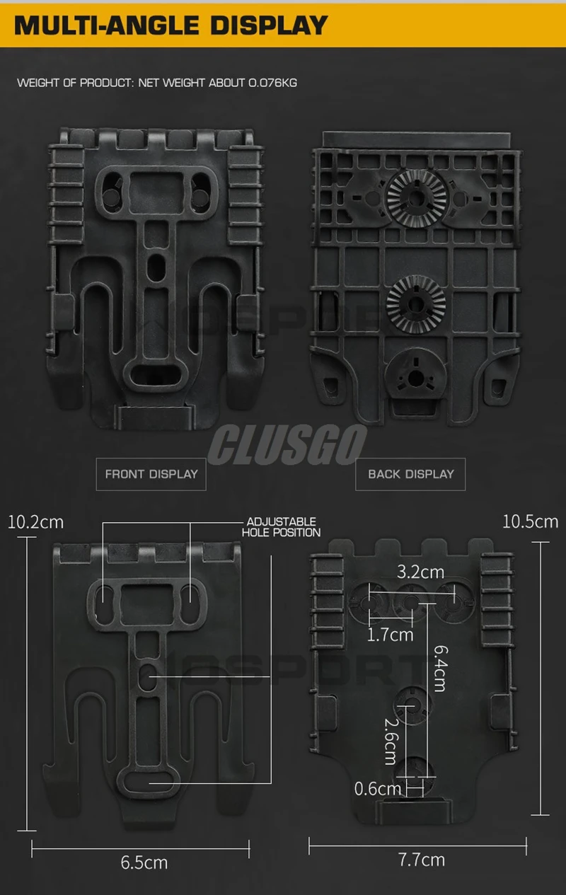 Tactical Holster Adapter QLS 19 22 Quick Locking System Kit with MOLLE Quick Release Plate Holster Platform Gun Accessories