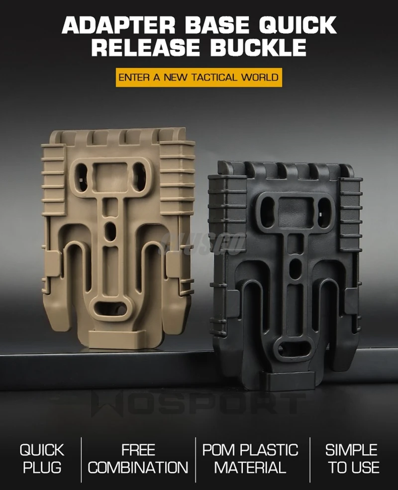 Tactical Holster Adapter QLS 19 22 Quick Locking System Kit with MOLLE Quick Release Plate Holster Platform Gun Accessories