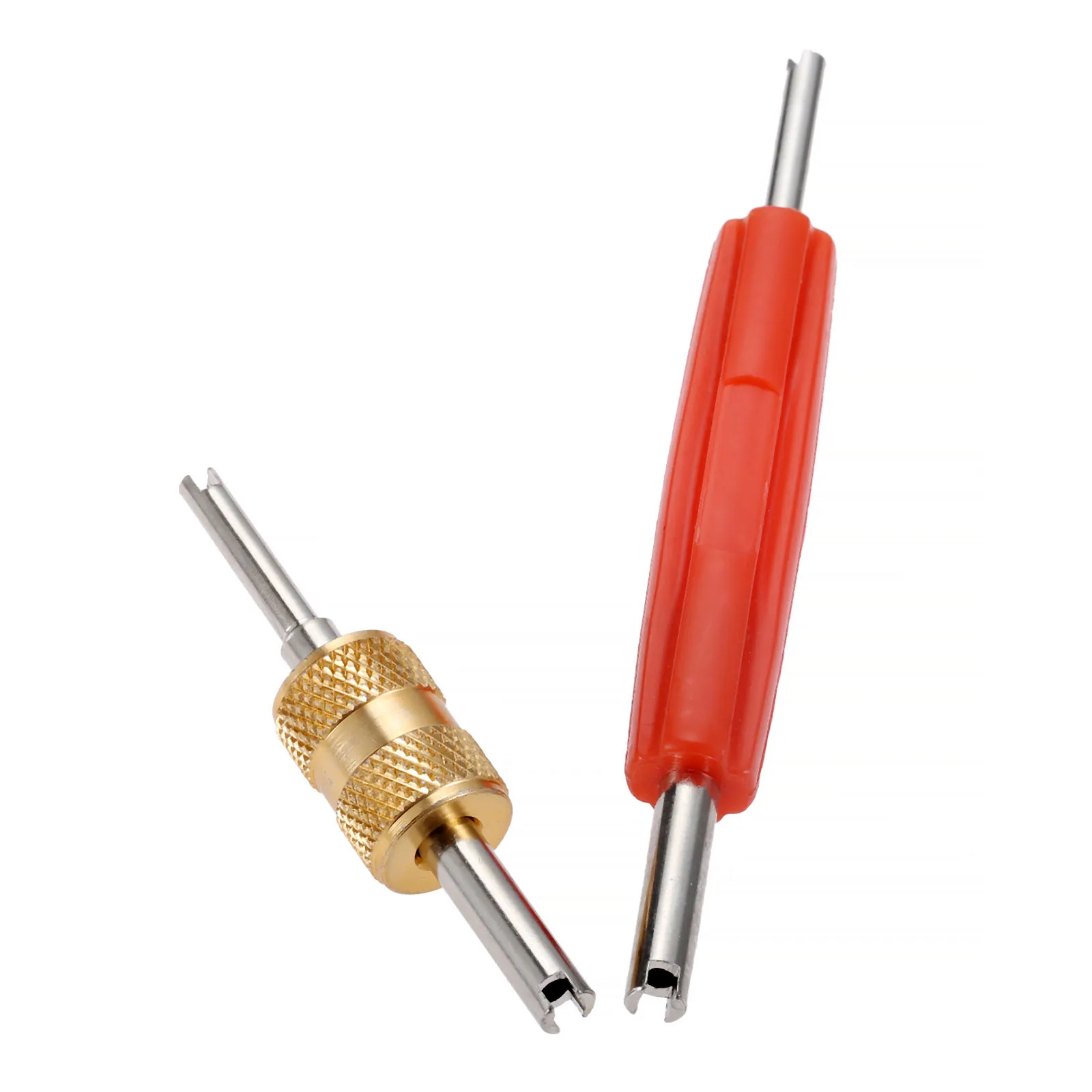 2Pcs/Set Air Conditioner Schrader Valve Stem Core Remover Tool for AC R134 R12 Car Air Conditioning Dual Head Tire Repair Tools