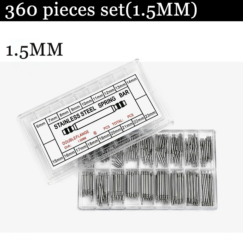 144/270/360Pcs Stainless Steel Watch Band Strap Spring Bar Link Pins Remover Watch Accessories Repair Tool Strap Opener