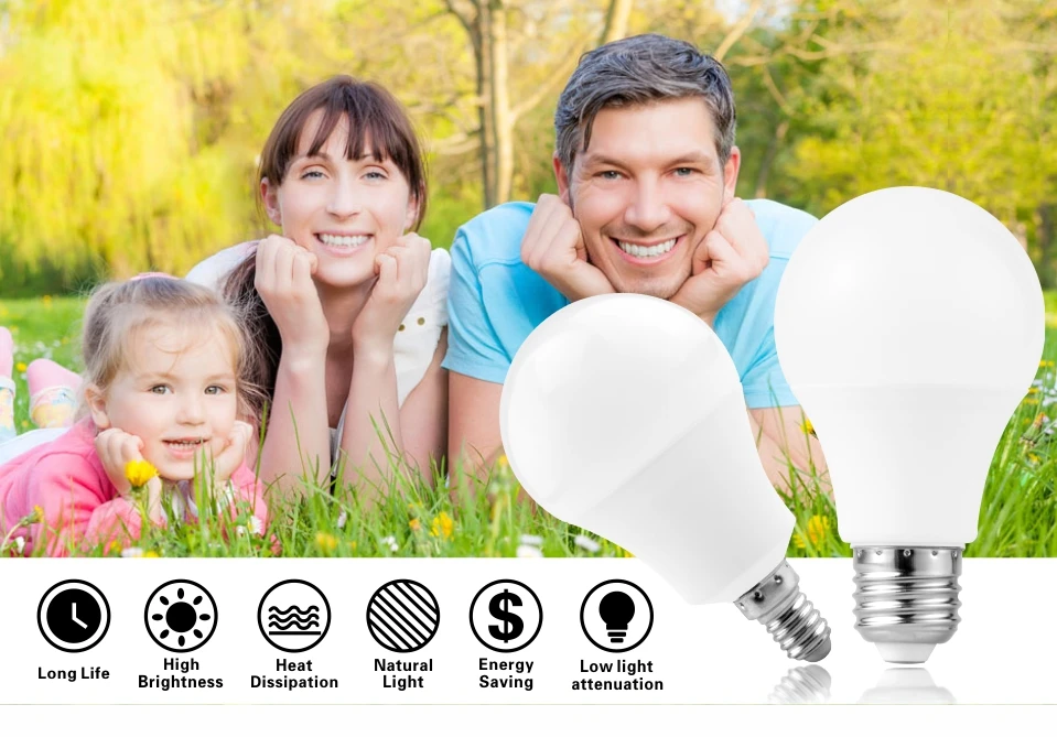10pcs/lot E27 E14 LED Light Bulb 20W 18W 15W 12W 9W 6W 3W Lampada LED AC 220V Spotlight Lighting Cold/Warm White Lamp