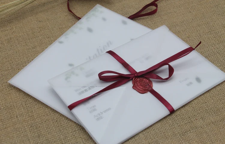 10pcs Custom Translucent Sulfuric Acid Paper Envelopes, Used For DIY Postcard/Card Storage, Wedding Invitations, Gift Packaging