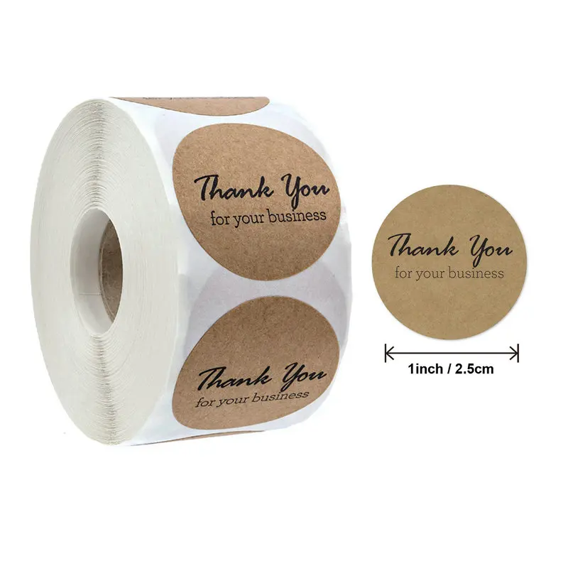 Reward Stickers School Teacher Kids Love Sticker Thank You Pink Round Tags Hand-Made Label for Baking Decoration 50PCS