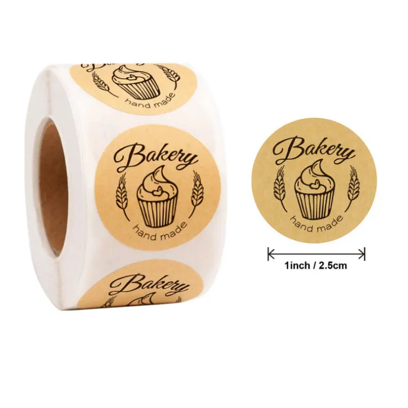 Reward Stickers School Teacher Kids Love Sticker Thank You Pink Round Tags Hand-Made Label for Baking Decoration 50PCS