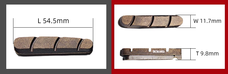 2Pairs 4Pcs Road Bike Brake Pad Bicycle Carbon Wheel Cork Wood Block Shoes Brakes Pade Rim V BMX Folding Wheels for Shimano