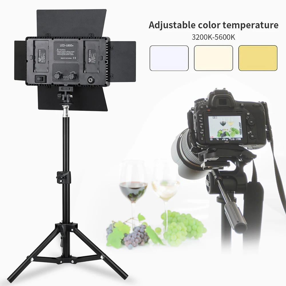 U800 U600 LED Photo Studio Video Light Recording Lighting Kit Photography Panel Photographi Lamp For Youtube Game Live