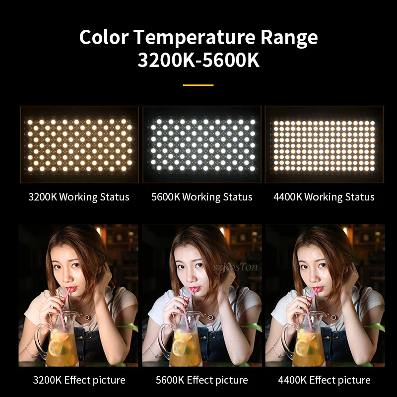 U800 U600 LED Photo Studio Video Light Recording Lighting Kit Photography Panel Photographi Lamp For Youtube Game Live