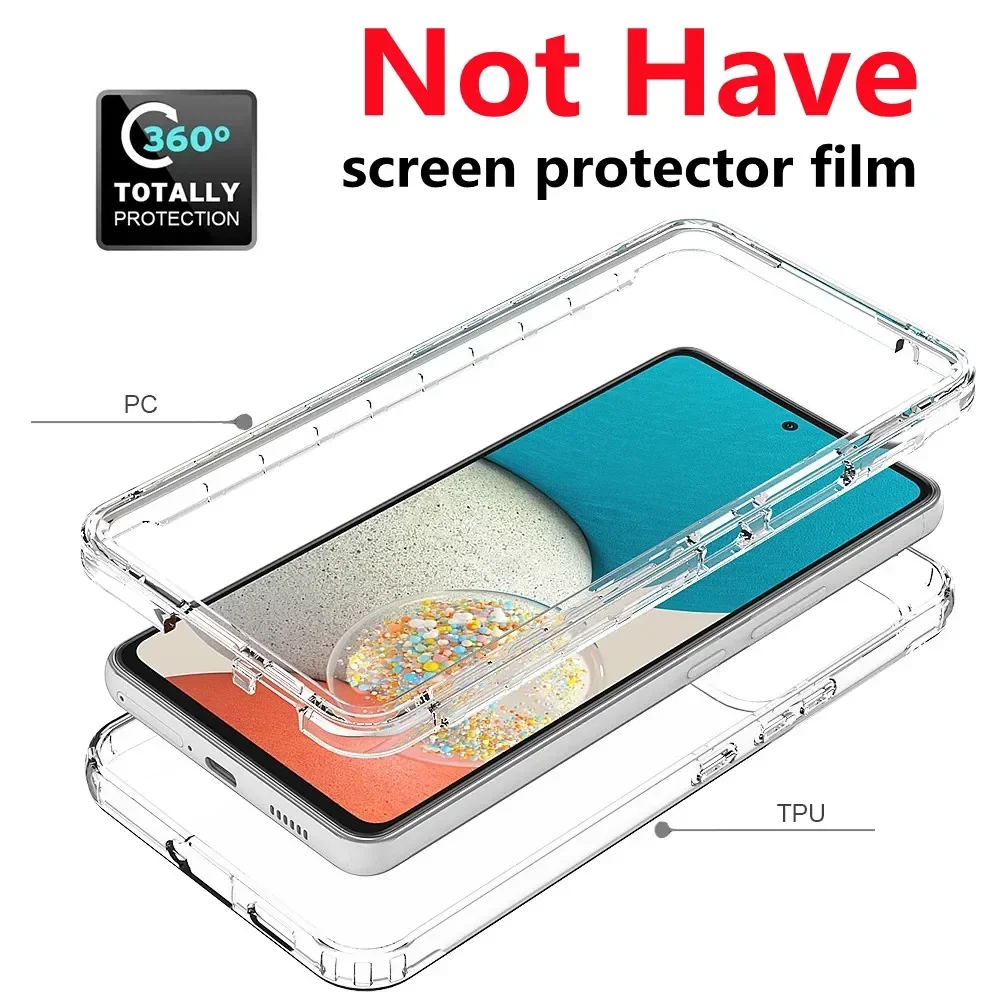 Transparent Shockproof Case for Samsung Galaxy S25 FE A17 A56 A55 A36 A16 5G A35 A14 A54 A34 A15 S25 edge S24 S22 S23 Ultra Plus