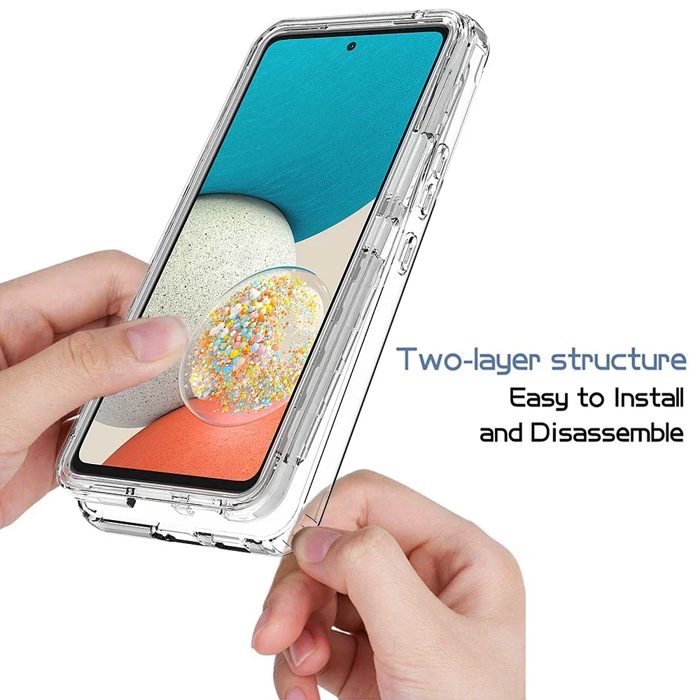 Transparent Shockproof Case for Samsung Galaxy S25 FE A17 A56 A55 A36 A16 5G A35 A14 A54 A34 A15 S25 edge S24 S22 S23 Ultra Plus