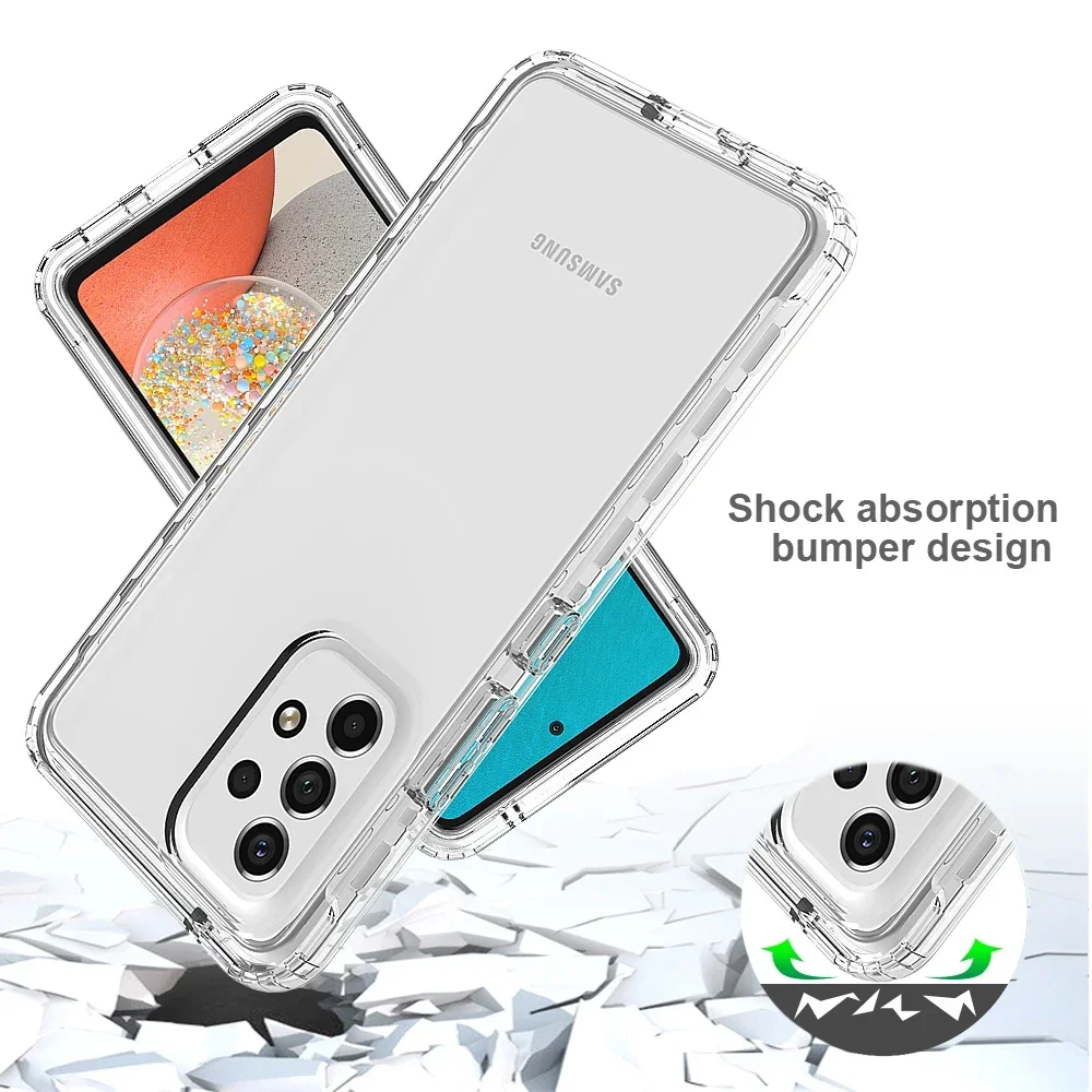 Transparent Shockproof Case for Samsung Galaxy S25 FE A17 A56 A55 A36 A16 5G A35 A14 A54 A34 A15 S25 edge S24 S22 S23 Ultra Plus