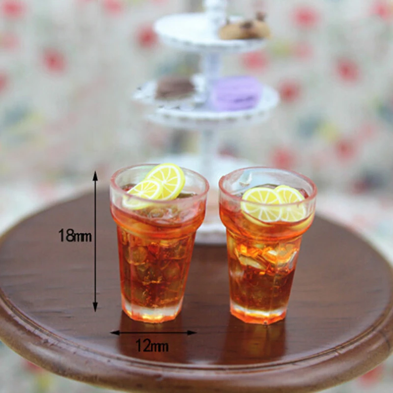 1/12 Dollhouse Miniature Food Mini Resin Fruit Bottle Simulation Drinks Model Toys Fruit Drink Pretend Play Doll House Decor