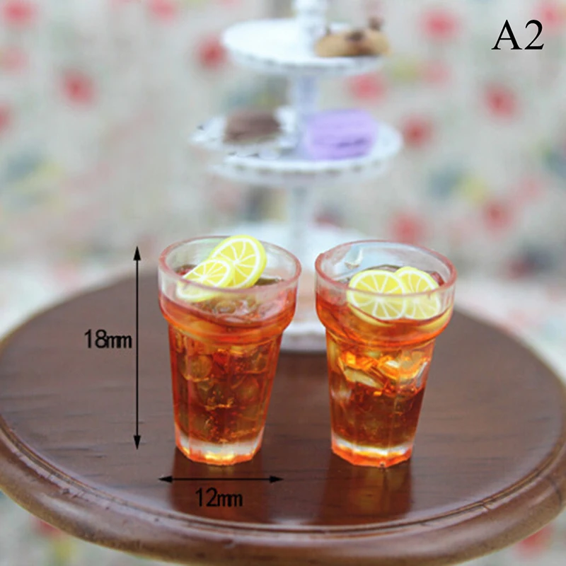 1/12 Dollhouse Miniature Food Mini Resin Fruit Bottle Simulation Drinks Model Toys Fruit Drink Pretend Play Doll House Decor