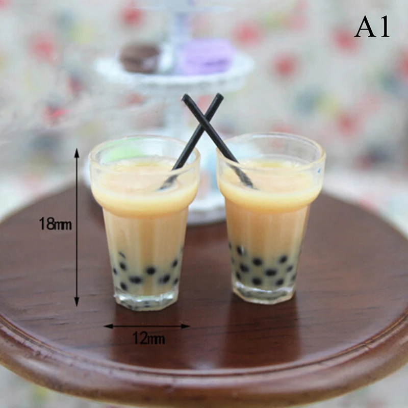 1/12 Dollhouse Miniature Food Mini Resin Fruit Bottle Simulation Drinks Model Toys Fruit Drink Pretend Play Doll House Decor
