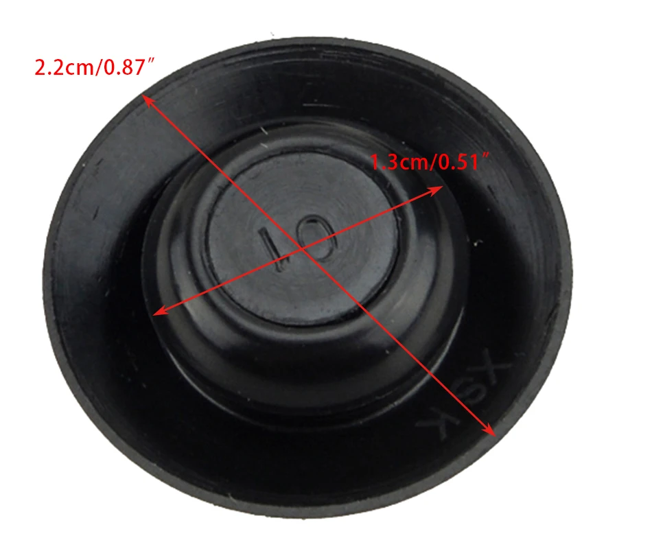 100pcs/Set Black 1/2" Hole Flush Mount Plastic Body & Sheet Metal Plug Button Fit for Auveco 11746 14 to 26 Gauge Material