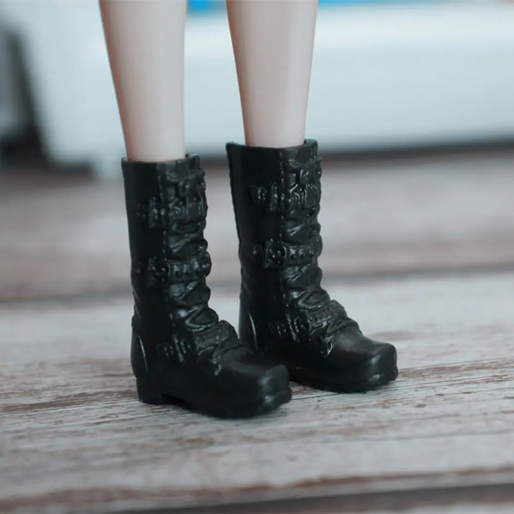 1Pair Plastic Doll Colorful Long Knees Boots Female Doll Boots Socks Doll Shoes Fit Foot Length 2.2cm Dolls Accessories