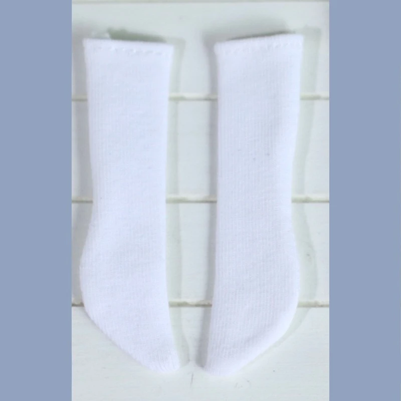A Pair of Blyth Doll Socks Fashion Pure Color Long Sock for Blythe Licca Azone OB24 1/6Dolls Accessories Outfit Gifts